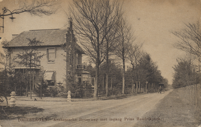 130560 Gezicht in de Arnhemse Bovenweg te Driebergen, met links het huis Arnhemse Bovenweg 213 en de ingang van het ...